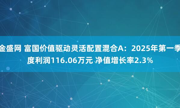 金盛网 富国价值驱动灵活配置混合A：2025年第一季度利润116.06万元 净值增长率2.3%